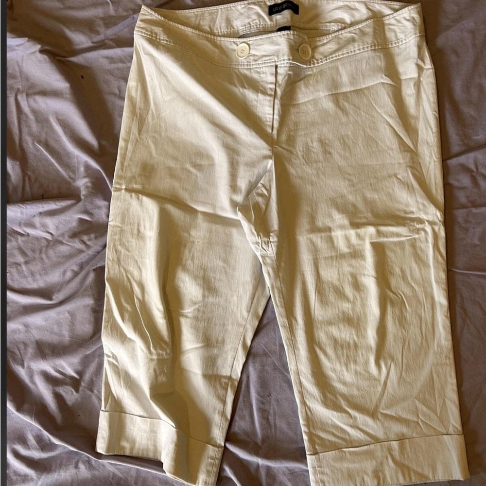 Lane Bryant White Crop Slacks Size 22